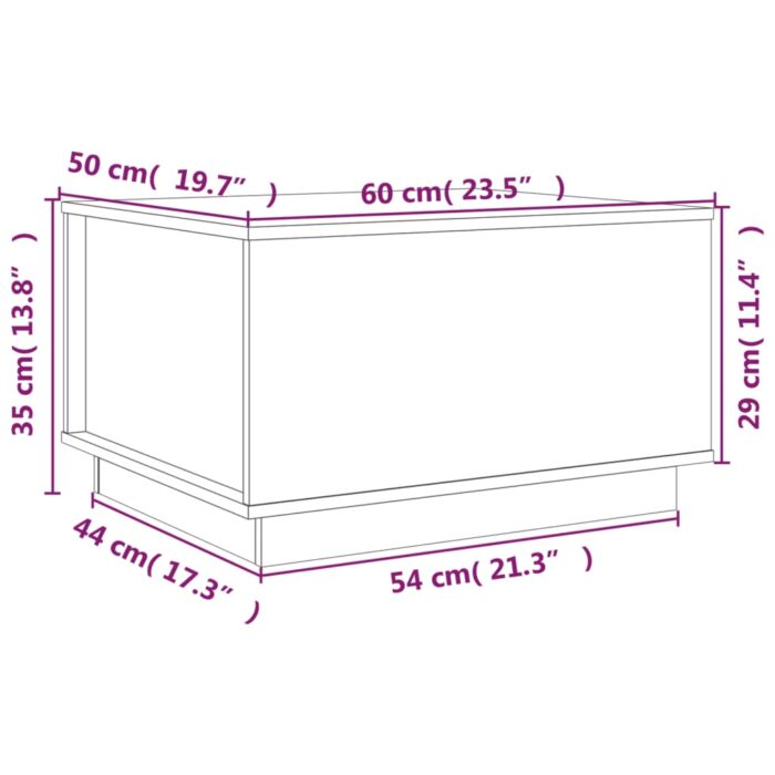 Table basse 60x50x35 cm Bois massif de pin – Image 8