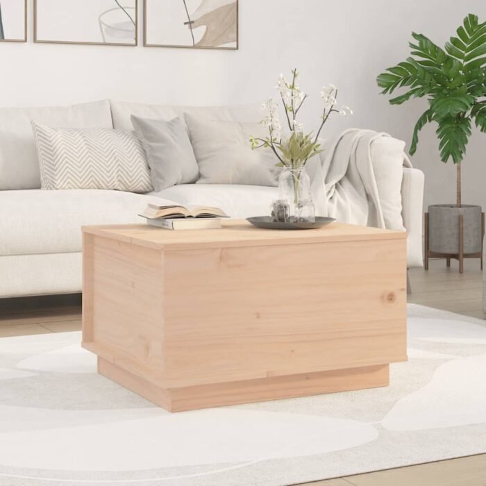 Table basse 60x50x35 cm Bois massif de pin – Image 1