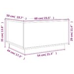 Table basse Blanc 60x50x35 cm Bois massif de pin – Image 8