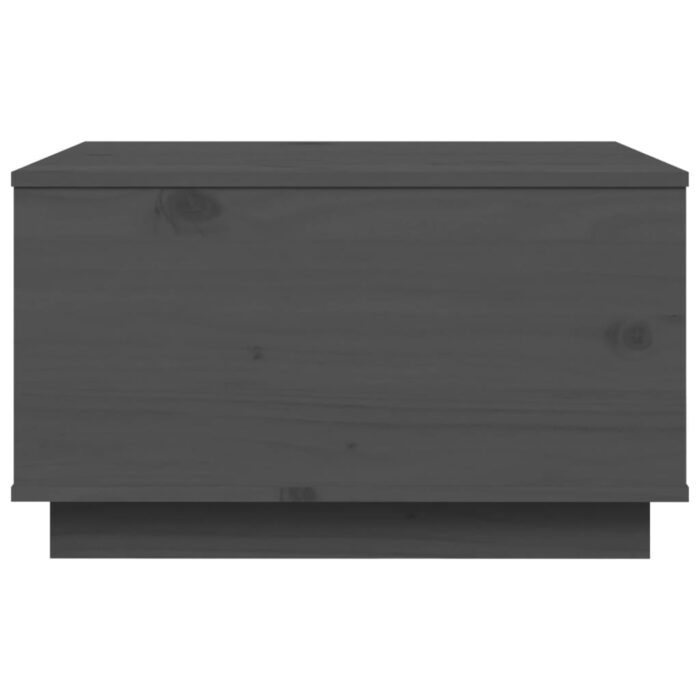 Table basse Gris 60x50x35 cm Bois massif de pin – Image 4