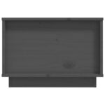 Table basse Gris 60x50x35 cm Bois massif de pin – Image 5