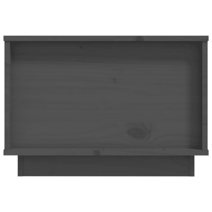 Table basse Gris 60x50x35 cm Bois massif de pin – Image 5