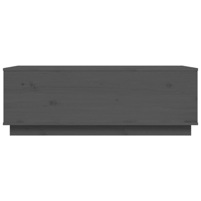 Table basse Gris 100x50x35 cm Bois massif de pin – Image 4