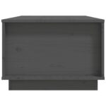 Table basse Gris 100x50x35 cm Bois massif de pin – Image 5