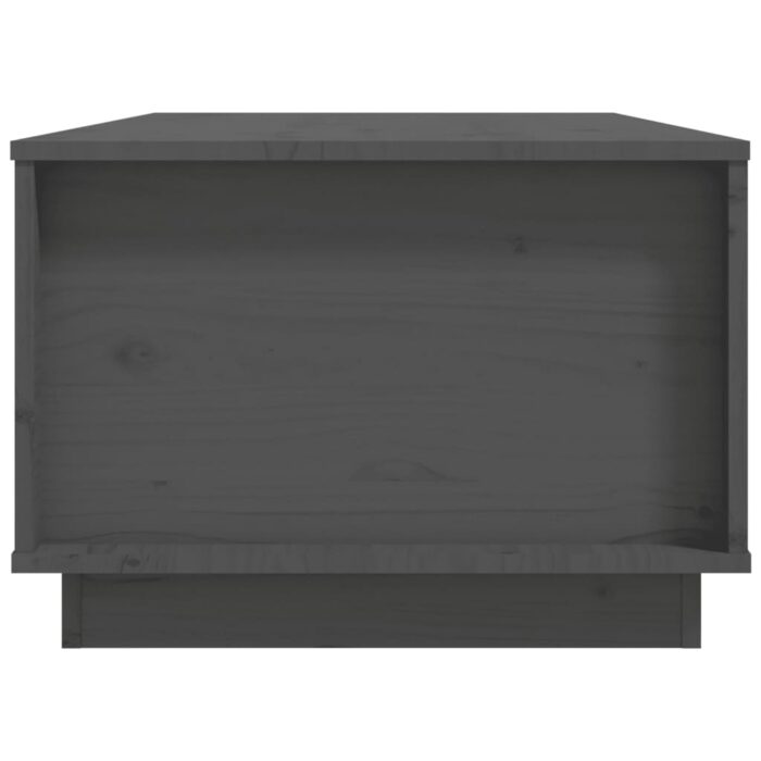 Table basse Gris 100x50x35 cm Bois massif de pin – Image 5