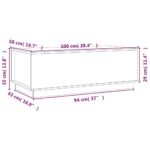Table basse Gris 100x50x35 cm Bois massif de pin – Image 8
