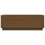 Table basse Marron miel 100x50x35 cm Bois massif de pin – Image 4
