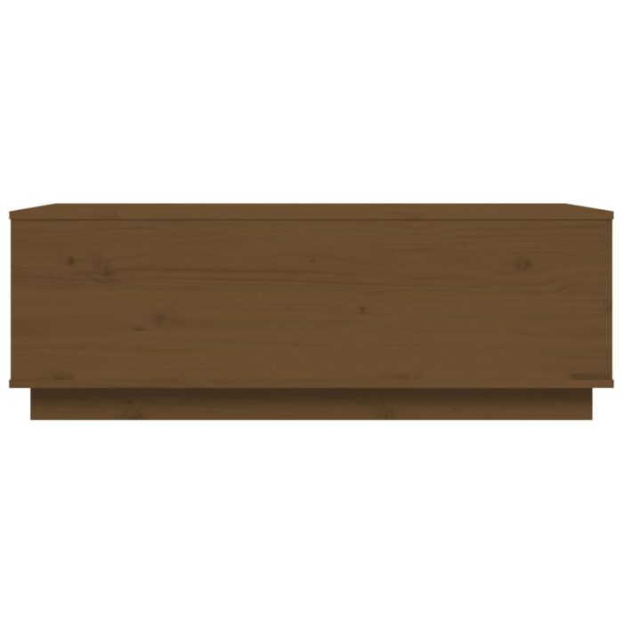 Table basse Marron miel 100x50x35 cm Bois massif de pin – Image 4