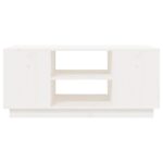 Table basse Blanc 90x49x40,5 cm Bois massif de pin – Image 3