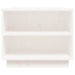 Table basse Blanc 90x49x40,5 cm Bois massif de pin – Image 4