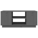 Table basse Gris 90x49x40,5 cm Bois massif de pin – Image 3