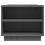 Table basse Gris 90x49x40,5 cm Bois massif de pin – Image 4