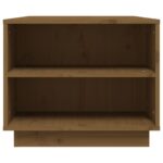 Table basse Marron miel 90x49x40,5 cm Bois massif de pin – Image 4