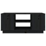 Table basse Noir 90x49x40,5 cm Bois massif de pin – Image 3