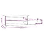 Table basse 120x50x40,5 cm Bois massif de pin – Image 7