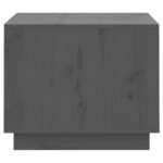 Table basse Gris 120x50x40,5 cm Bois massif de pin – Image 5