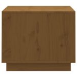 Table basse Marron miel 120x50x40,5 cm Bois massif de pin – Image 5