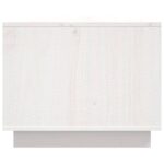 Table basse Blanc 80x50x40 cm Bois massif de pin – Image 5