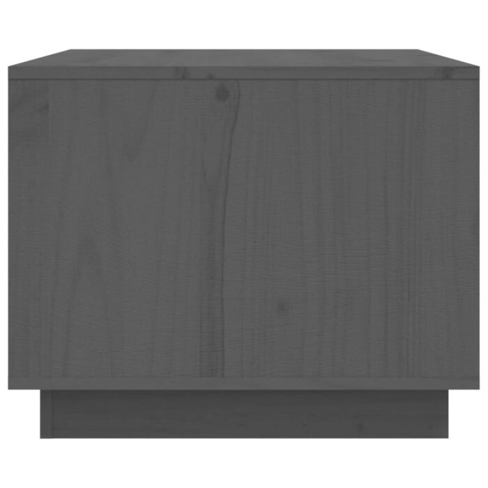 Table basse Gris 80x50x40 cm Bois massif de pin – Image 5