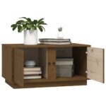 Table basse Marron miel 80x50x40 cm Bois massif de pin – Image 3