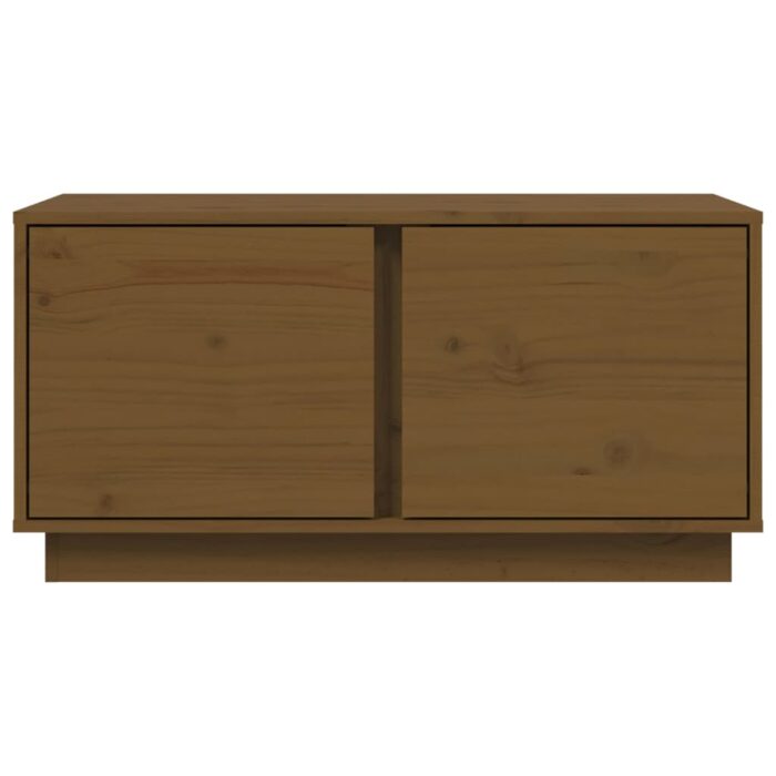 Table basse Marron miel 80x50x40 cm Bois massif de pin – Image 4