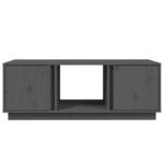 Table basse Gris 110x50x40 cm Bois massif de pin – Image 3