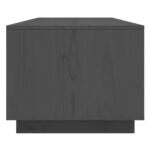 Table basse Gris 110x50x40 cm Bois massif de pin – Image 5