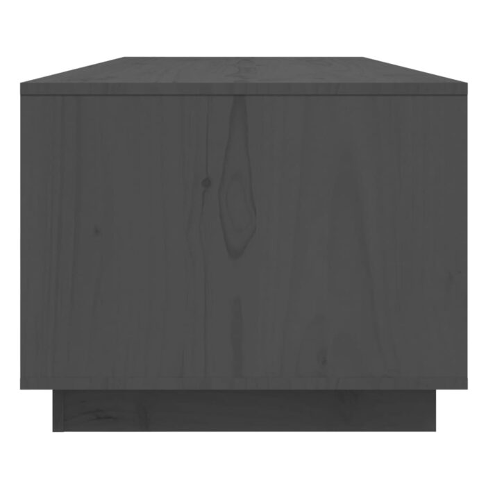 Table basse Gris 110x50x40 cm Bois massif de pin – Image 5