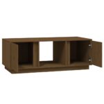 Table basse Marron miel 110x50x40 cm Bois massif de pin – Image 4