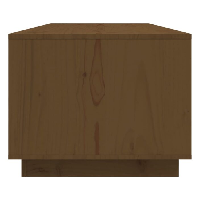 Table basse Marron miel 110x50x40 cm Bois massif de pin – Image 5