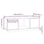 Table basse Marron miel 110x50x40 cm Bois massif de pin – Image 7