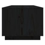 Table basse Noir 110x50x40 cm Bois massif de pin – Image 5