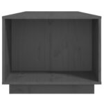 Table basse Gris 110x50x40 cm Bois massif de pin – Image 5