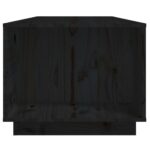 Table basse Noir 110x50x40 cm Bois massif de pin – Image 5