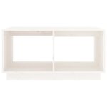 Table basse Blanc 80x50x40 cm Bois massif de pin – Image 3