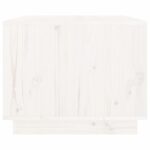 Table basse Blanc 80x50x40 cm Bois massif de pin – Image 4