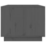 Table basse Gris 80x50x40 cm Bois massif de pin – Image 4