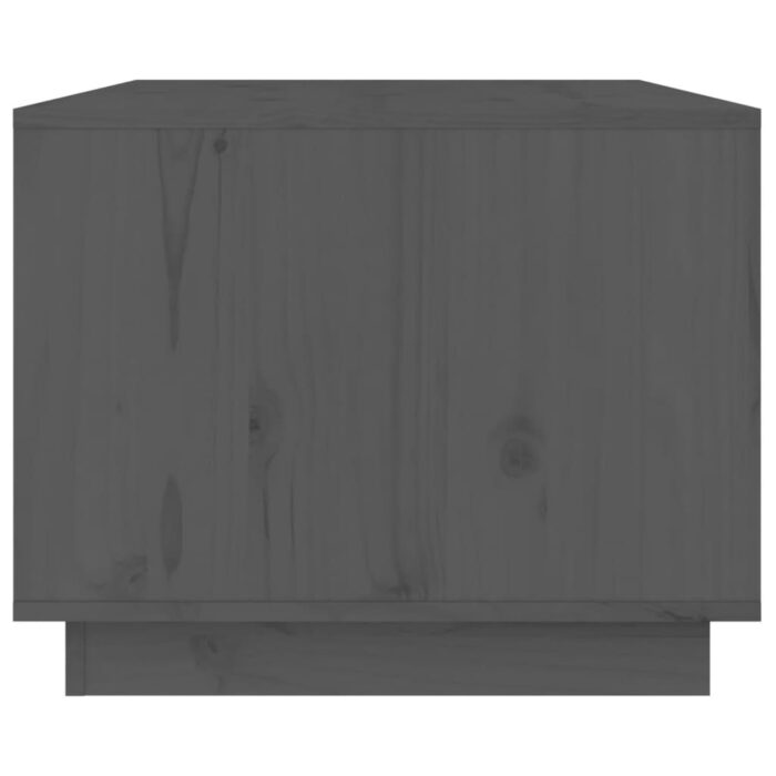 Table basse Gris 80x50x40 cm Bois massif de pin – Image 4
