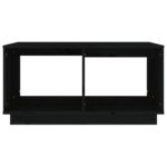 Table basse Noir 80x50x40 cm Bois massif de pin – Image 3