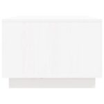 Table basse Blanc 80x50x35 cm Bois massif de pin – Image 5