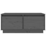 Table basse Gris 80x50x35 cm Bois massif de pin – Image 4