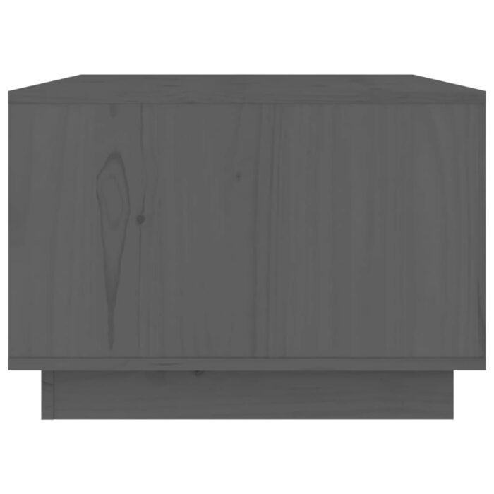 Table basse Gris 80x50x35 cm Bois massif de pin – Image 5