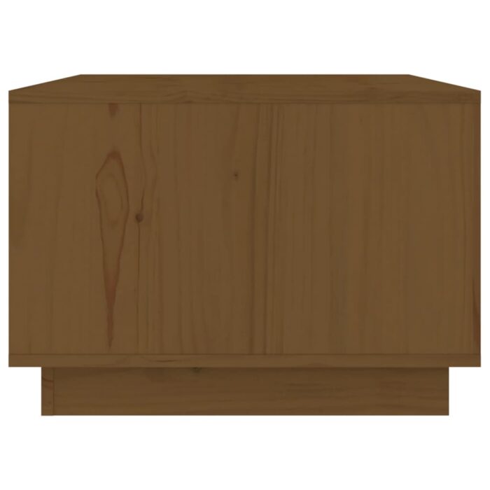 Table basse Marron miel 80x50x35 cm Bois massif de pin – Image 5