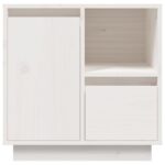 Tables de chevet 2 pcs Blanc 50x34x50 cm Bois de pin massif – Image 5