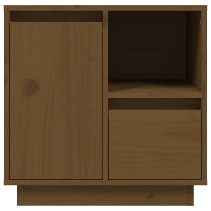 Table de chevet Marron miel 50x34x50 cm Bois de pin massif – Image 4