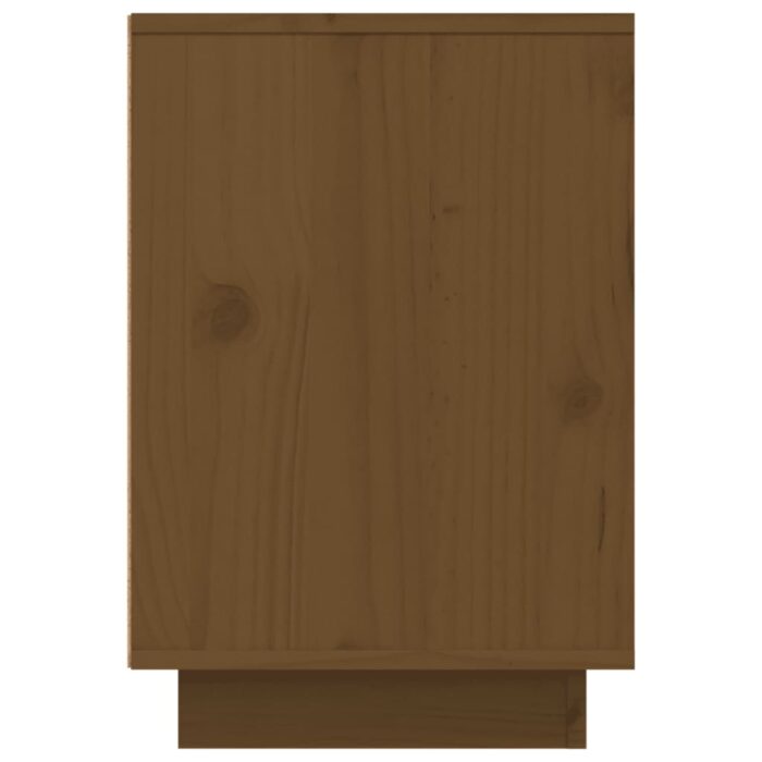 Table de chevet Marron miel 50x34x50 cm Bois de pin massif – Image 5