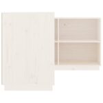 Bureau Blanc 110x50x75 cm Bois massif de pin – Image 6