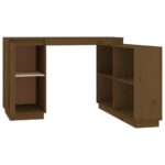Bureau Marron miel 110x50x75 cm Bois massif de pin – Image 5