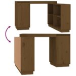 Bureau Marron miel 110x50x75 cm Bois massif de pin – Image 7