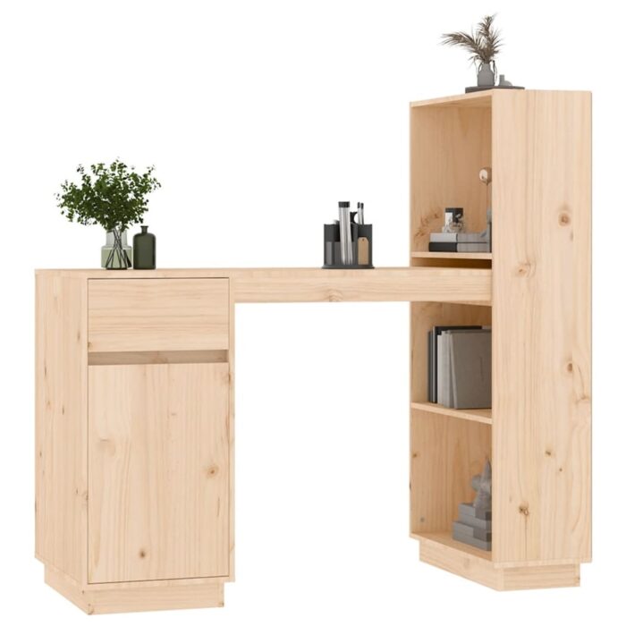 Bureau 110x53x117 cm Bois massif de pin – Image 2